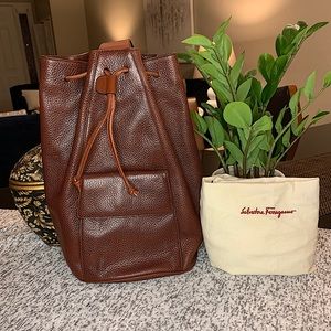 Salvatore Ferregamo Sling Shoulder Backpack